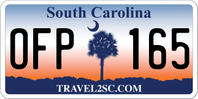 SC license plate OFP165