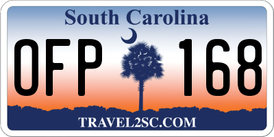 SC license plate OFP168
