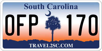 SC license plate OFP170