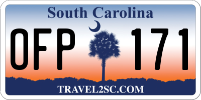 SC license plate OFP171