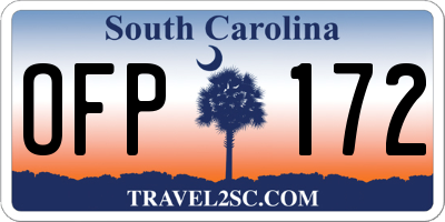 SC license plate OFP172