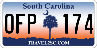 SC license plate OFP174