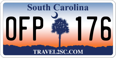 SC license plate OFP176