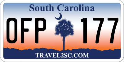 SC license plate OFP177