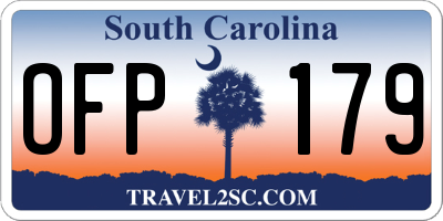 SC license plate OFP179