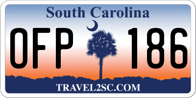 SC license plate OFP186