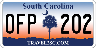 SC license plate OFP202