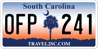 SC license plate OFP241