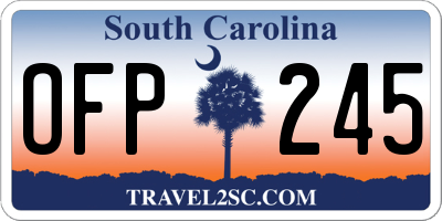 SC license plate OFP245