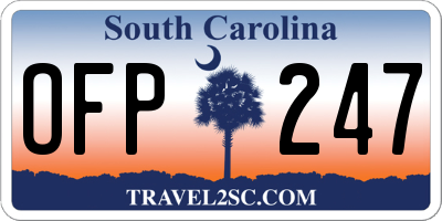 SC license plate OFP247
