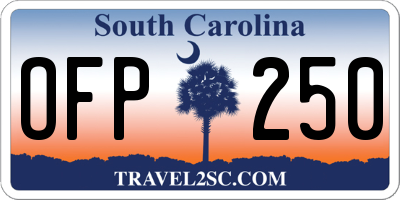 SC license plate OFP250