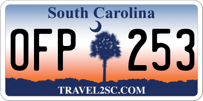 SC license plate OFP253