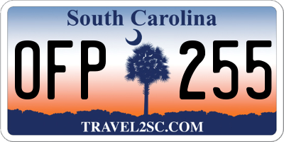 SC license plate OFP255
