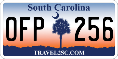 SC license plate OFP256