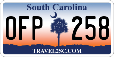 SC license plate OFP258