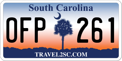 SC license plate OFP261