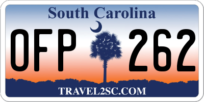 SC license plate OFP262