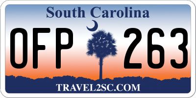 SC license plate OFP263
