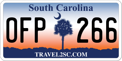 SC license plate OFP266