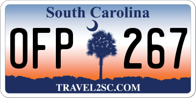 SC license plate OFP267