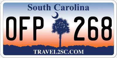 SC license plate OFP268