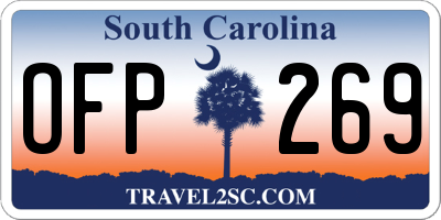SC license plate OFP269