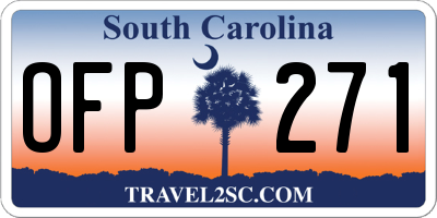 SC license plate OFP271