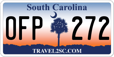 SC license plate OFP272