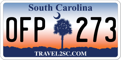 SC license plate OFP273