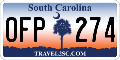 SC license plate OFP274