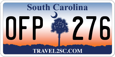 SC license plate OFP276