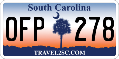 SC license plate OFP278