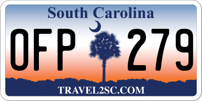 SC license plate OFP279