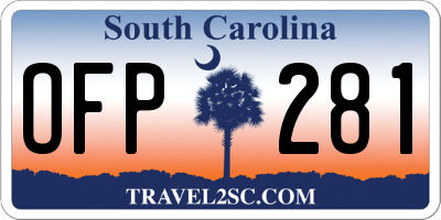 SC license plate OFP281