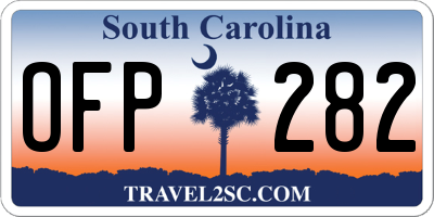 SC license plate OFP282