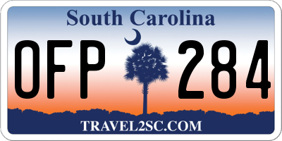 SC license plate OFP284