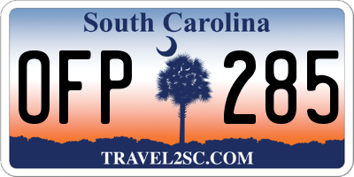 SC license plate OFP285