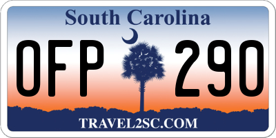 SC license plate OFP290