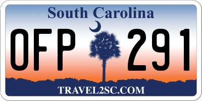 SC license plate OFP291