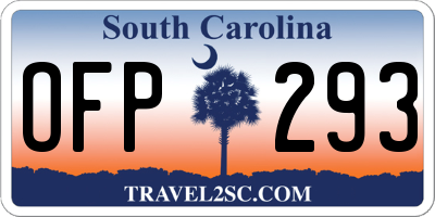 SC license plate OFP293