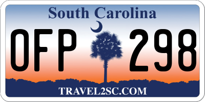 SC license plate OFP298