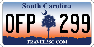 SC license plate OFP299