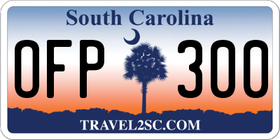 SC license plate OFP300