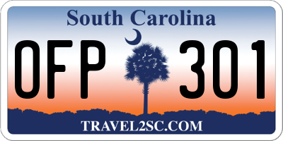 SC license plate OFP301