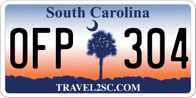 SC license plate OFP304
