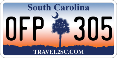 SC license plate OFP305