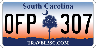 SC license plate OFP307