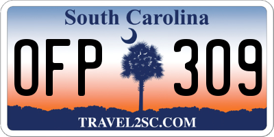 SC license plate OFP309