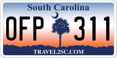 SC license plate OFP311