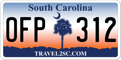 SC license plate OFP312